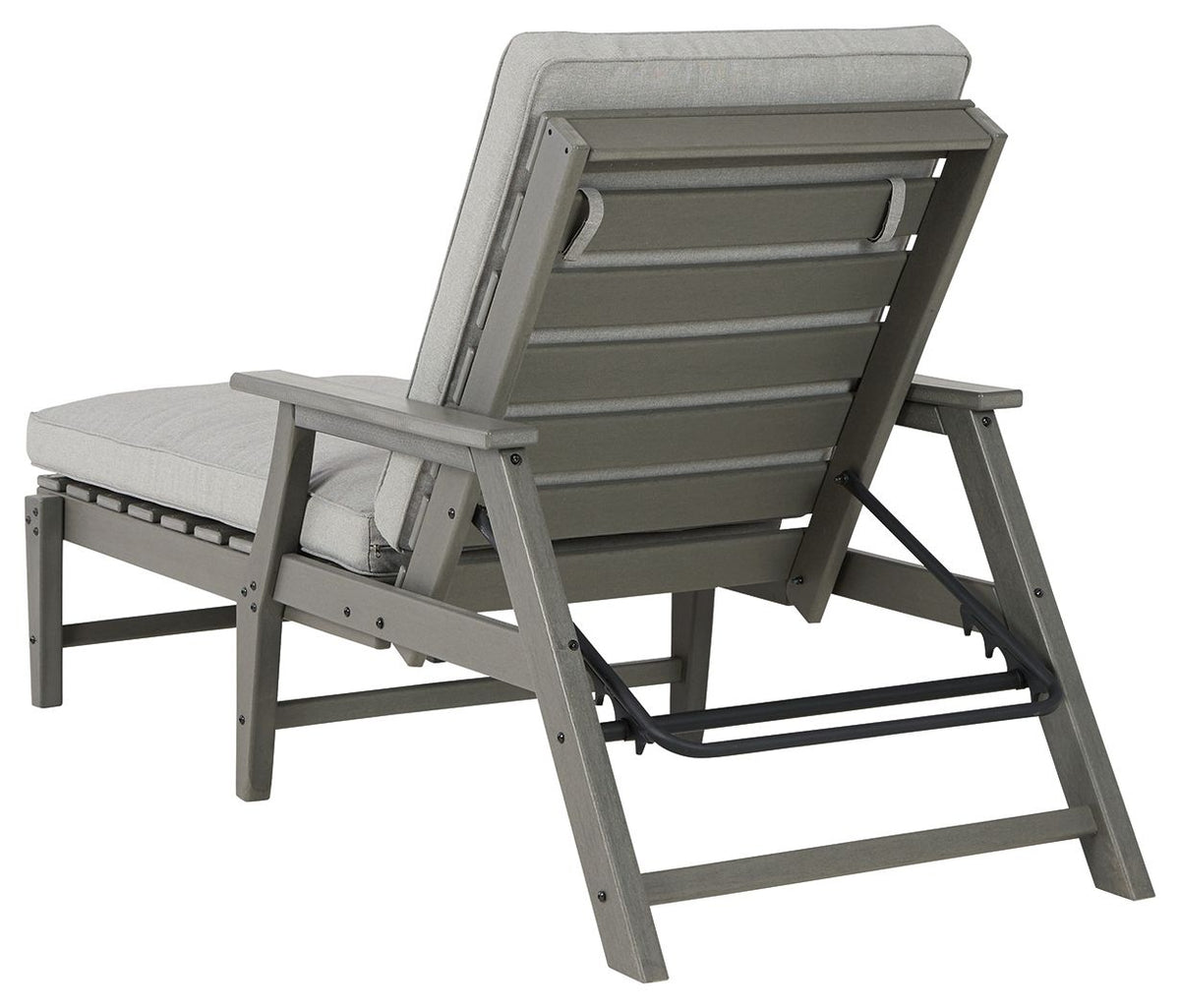 Visola - Chaise Lounge with Cushion - Gray