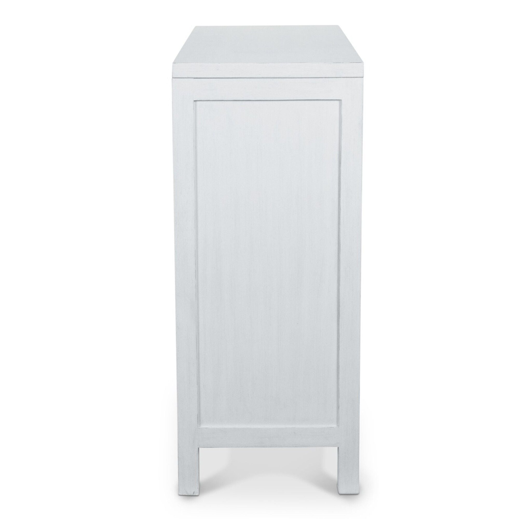 Santorini - 2-Door Bunching Credenza - Fresh White With Soft Gray Glaze