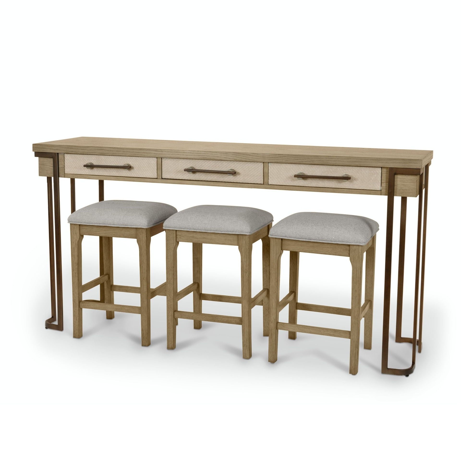 Rio Vista - Backless Upholstered Stool - Muted Earth Tones / Clay / Gray