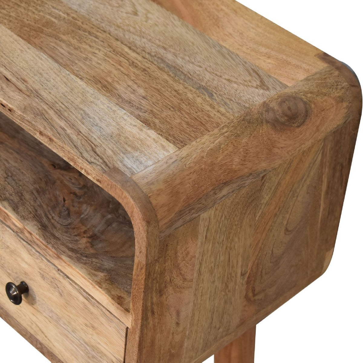Curved Chestnut Console Table