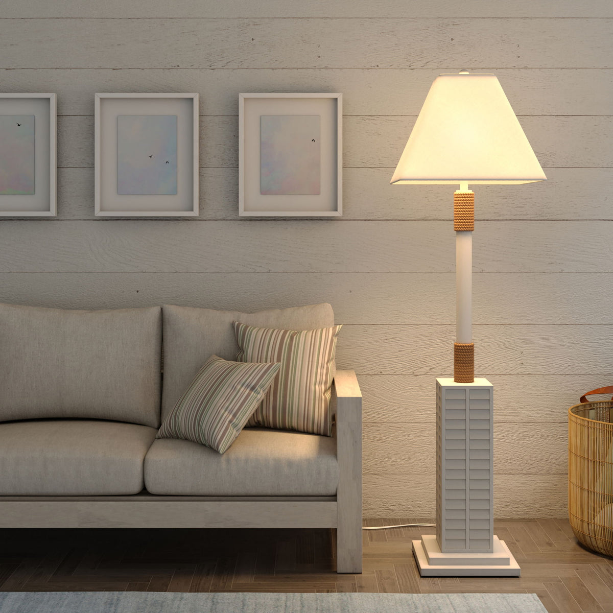 Shutter - Polyresin Coastal Floor Lamp