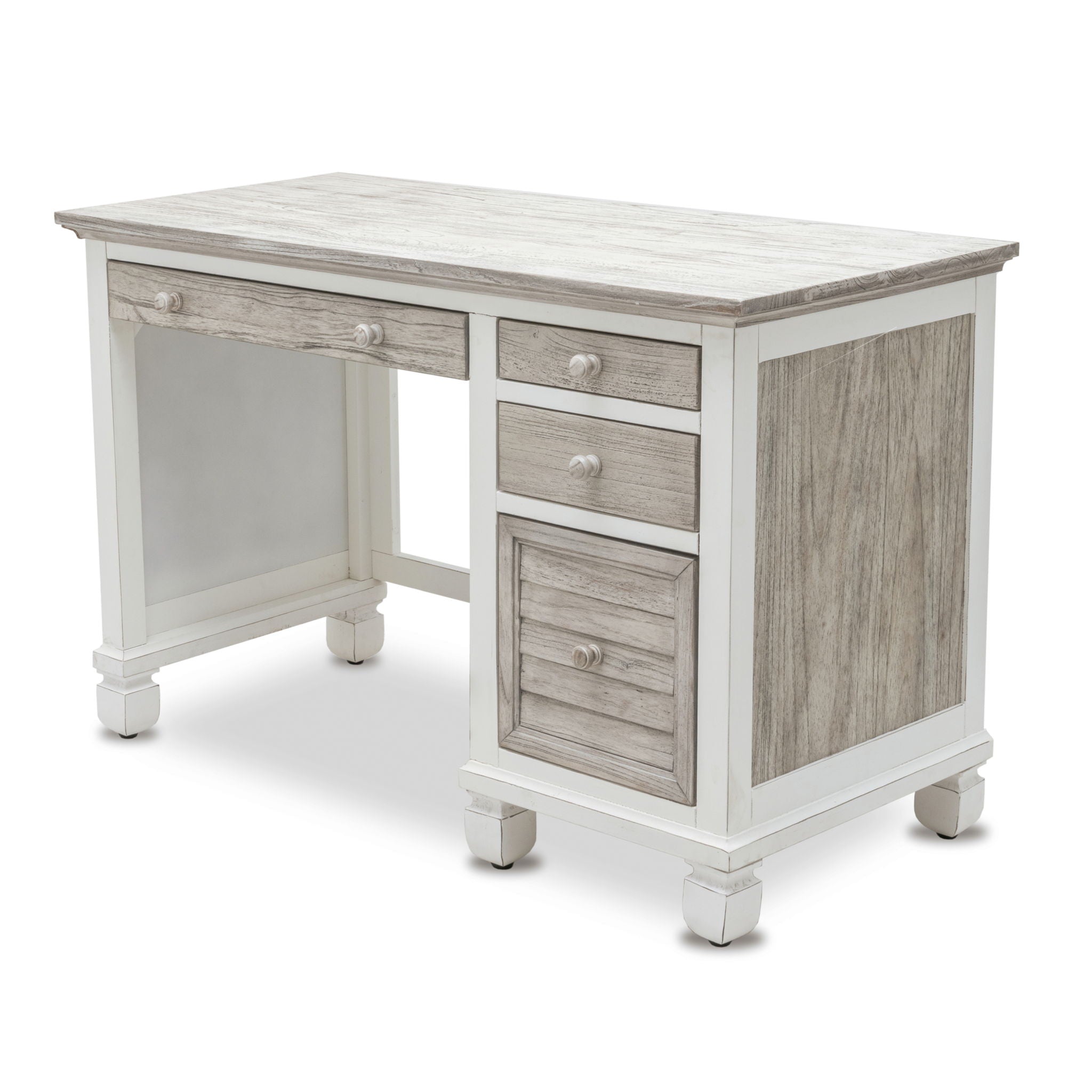 Islamorada - Desk & Chair Set - Dapple Gray / Blanc
