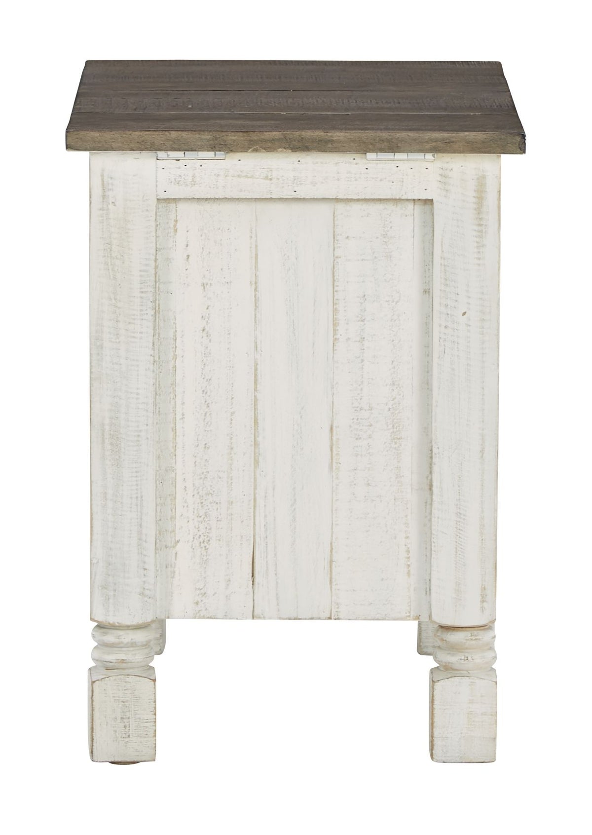 Havalance - Chair Side End Table - White / Gray