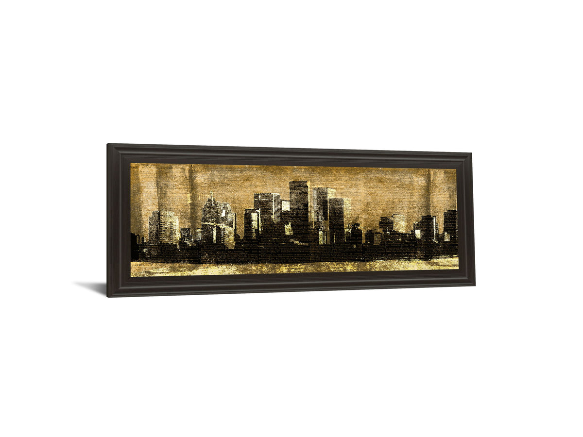 Defined City Il By Sd Graphic Studio - Framed Print Wall Art - Beige
