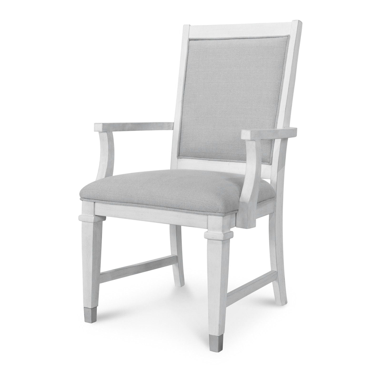 Point Breeze - Upholstered Arm Chair (Set of 2) - Fresh White / Gray