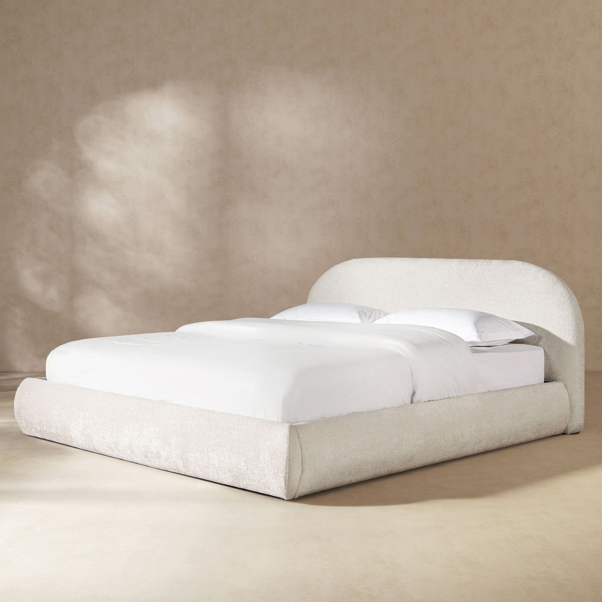 Archie Puffy Grounded - Upholstered Platform Bed