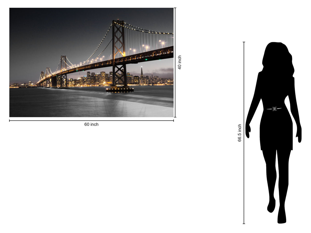 Temp Glass With Foil - San Francisco Bridge - Dark Gray