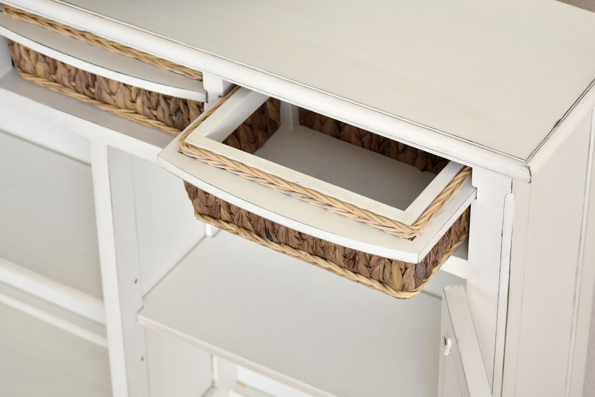 Monaco - Entry Cabinet With Baskets - Blanc