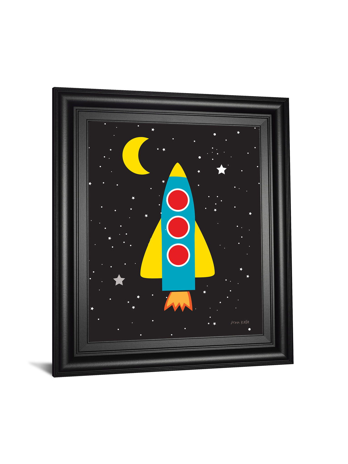 Blast Off By Ann Kelle - Framed Print Wall Art - Black