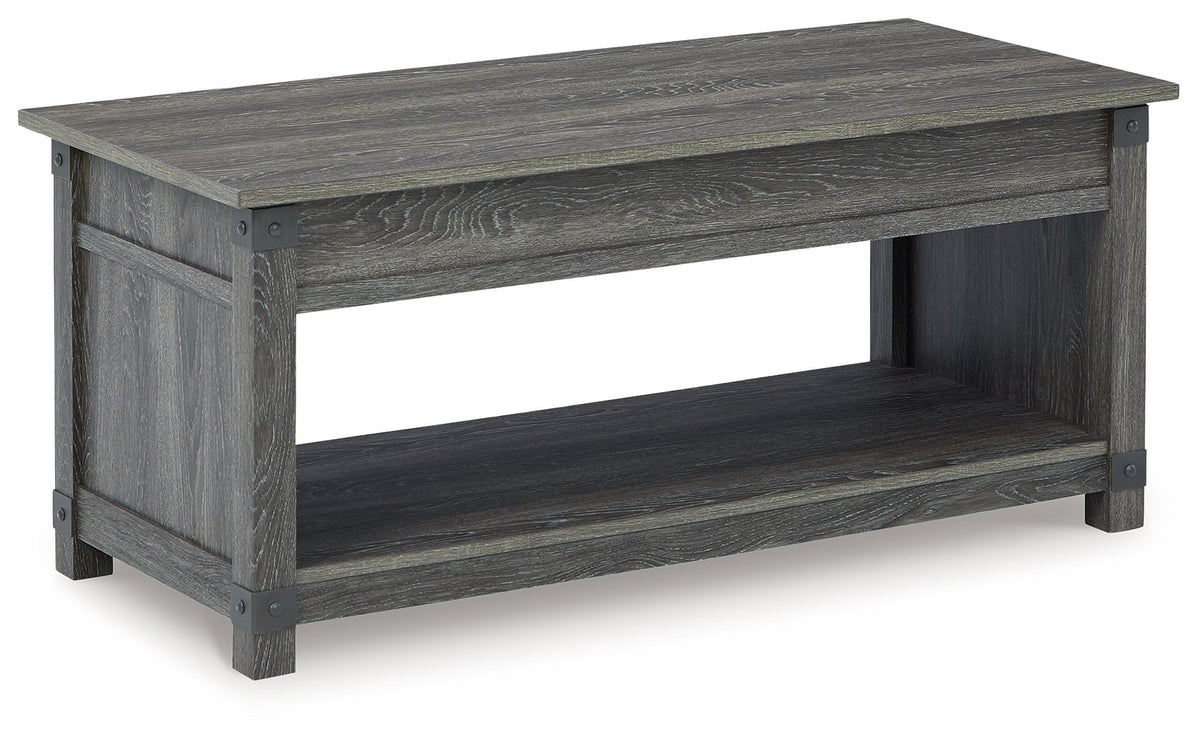 Freedan - Rect Lift Top Cocktail Table - Grayish Brown