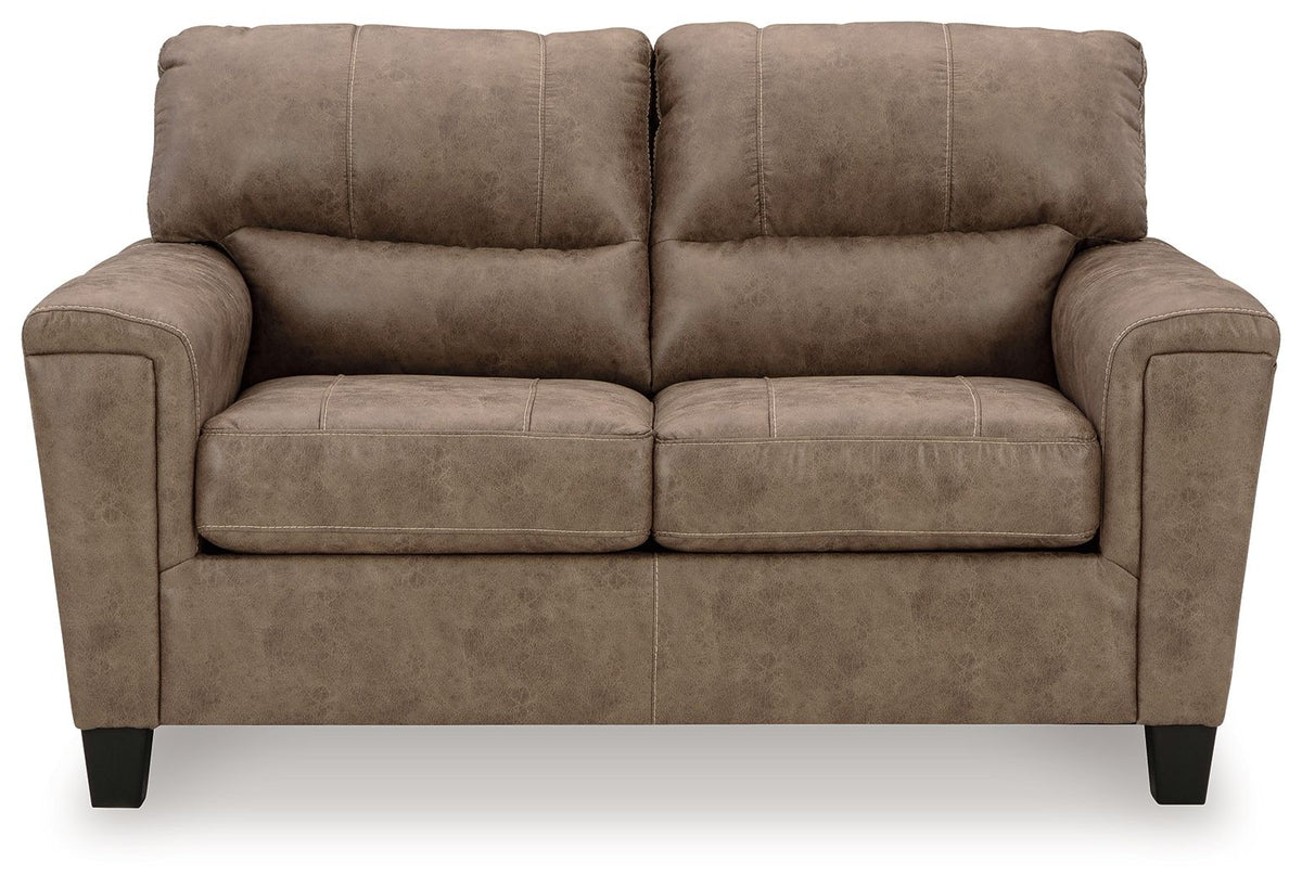 Navi - 3 Pc. - Sofa, Loveseat, Rocker Recliner - Fossil