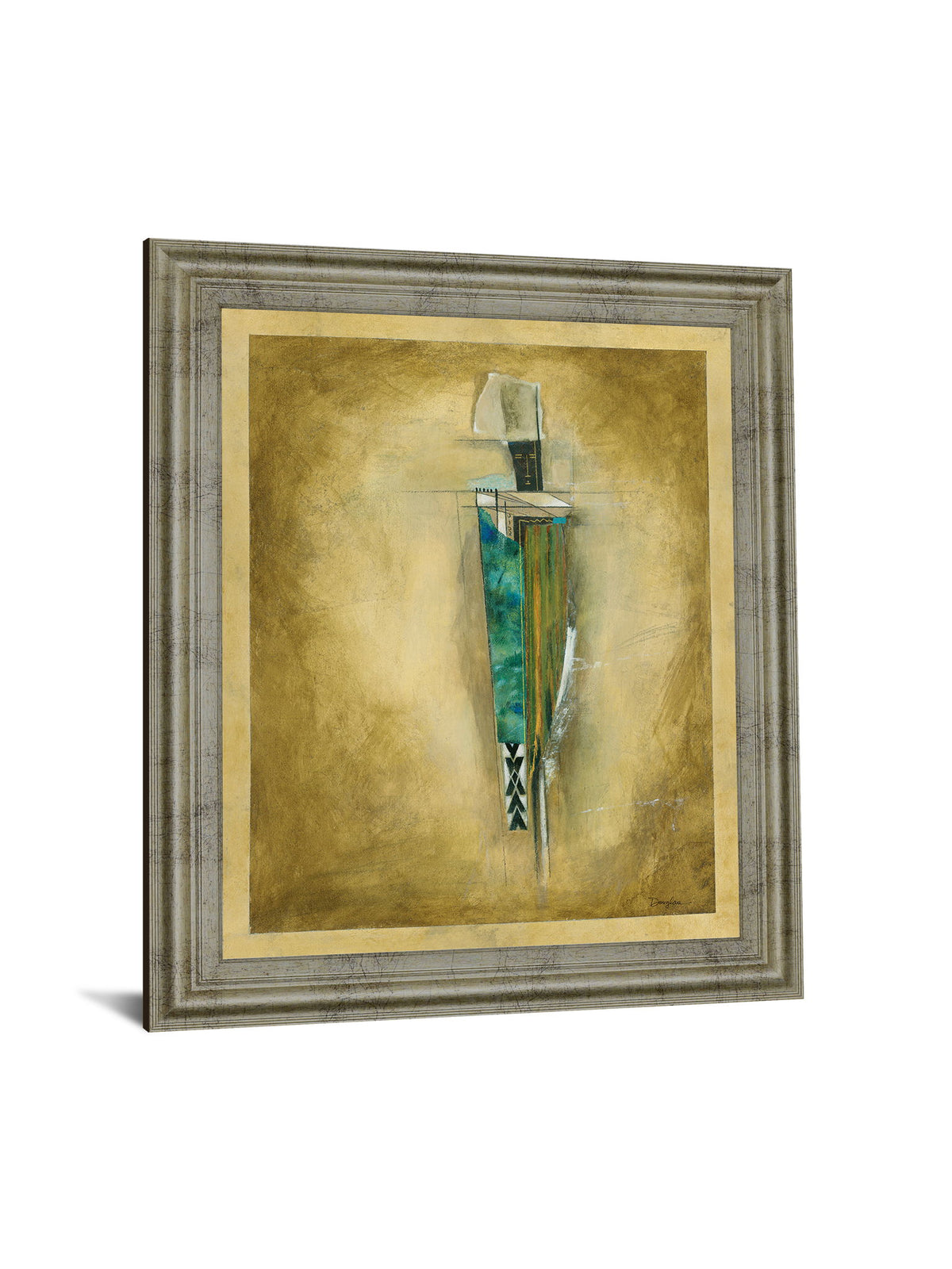 Golden Echo - 28" x 34" Framed Wall Art - Gold