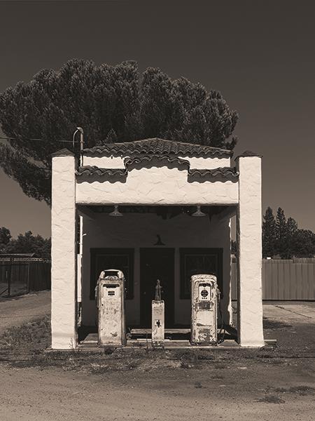 Service Station Of Yesteryear By Jd Studios (Framed Small) - Dark Gray