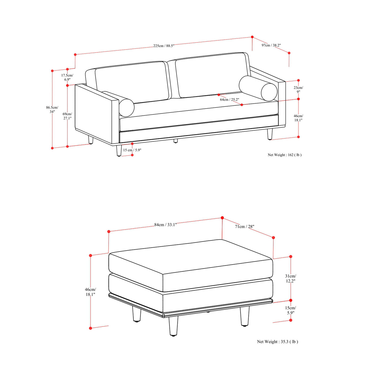 Morrison - Sofa And Ottoman Set