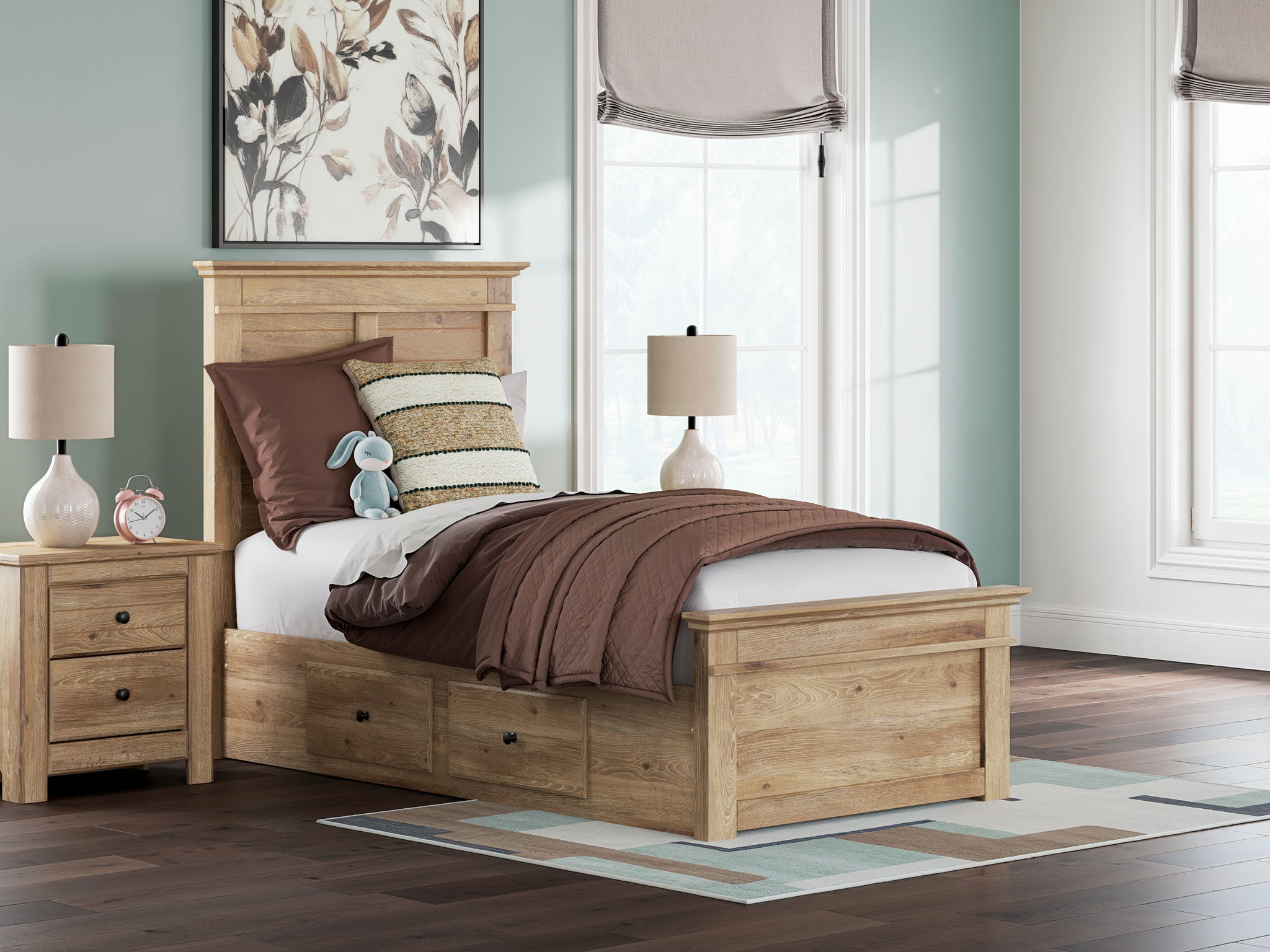 Makidern - Panel Storage Bed