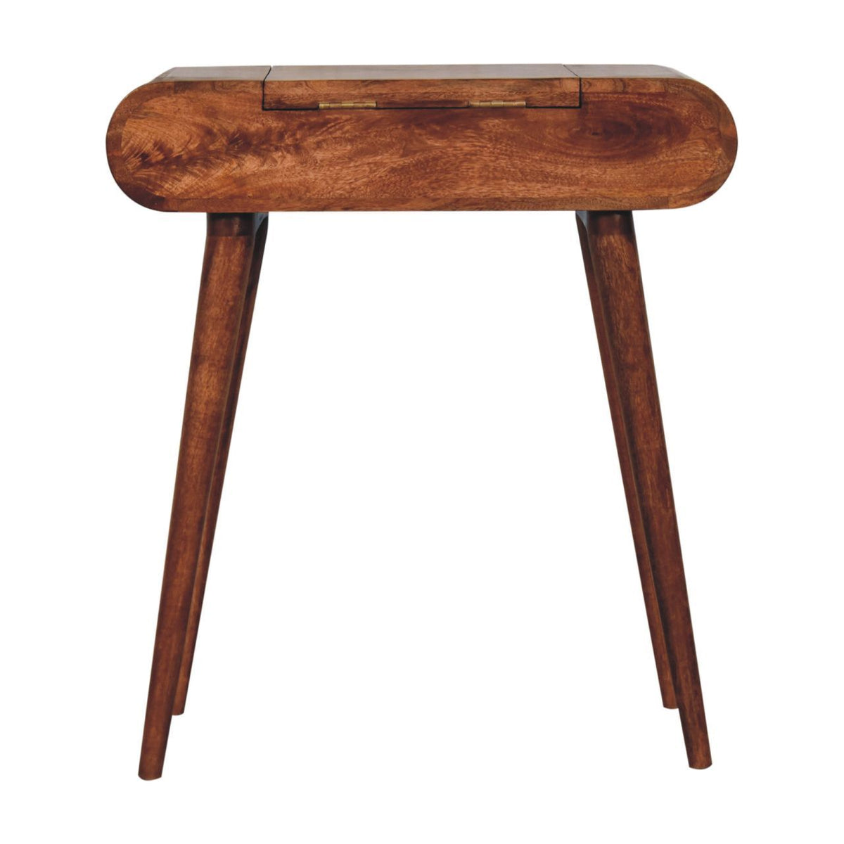 Mini Dressing Table With Foldable Mirror - Caramel