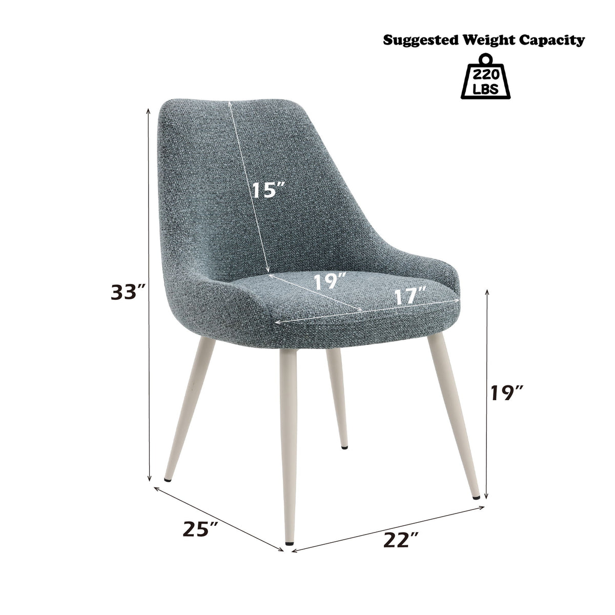Table Side Chair - Light Blue