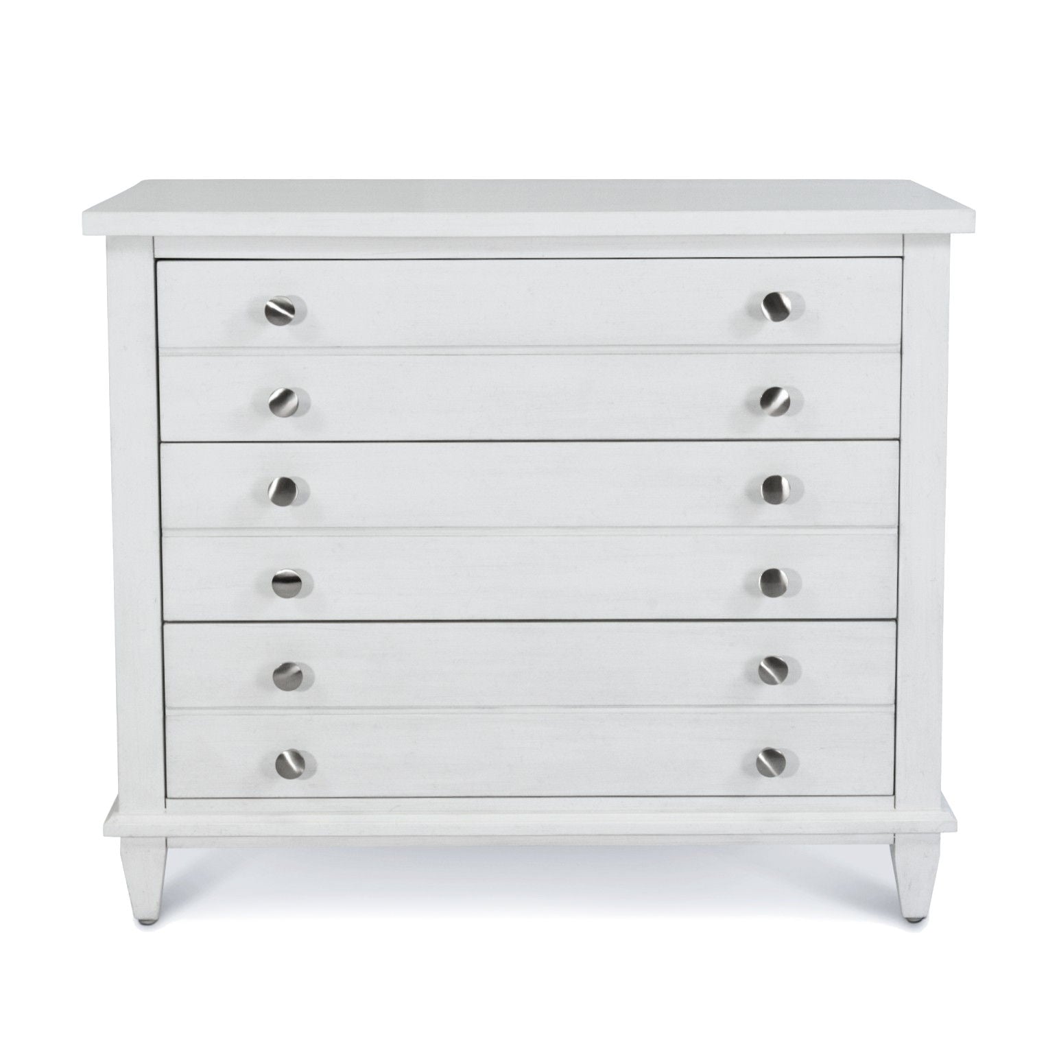 Point Breeze - 3 Drawer Bachelor's Chest - Fresh White With Soft Gray Glaze