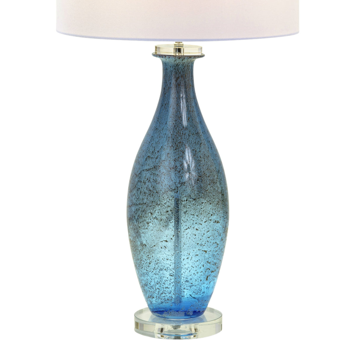 Everly - Art Glass With Crystal Base (Set of 2) - Blue Tone
