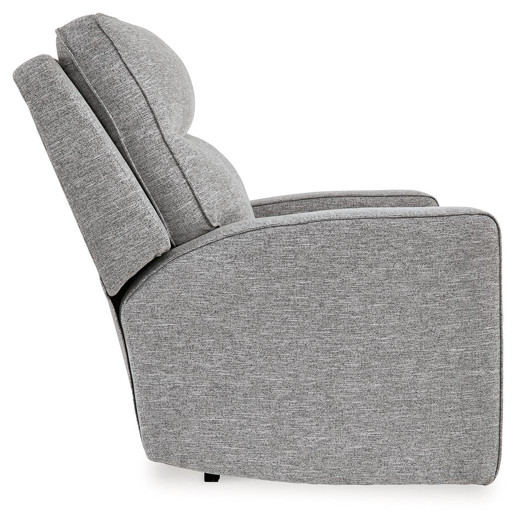 Biscoe - Power Recliner /Adj Headrest - Pewter