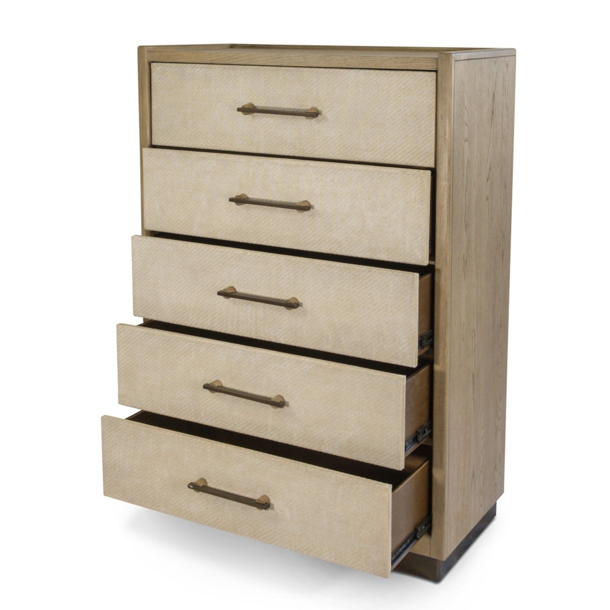 Rio Vista - Woven 5 Drawer Chest - Muted Earth Tones / Clay