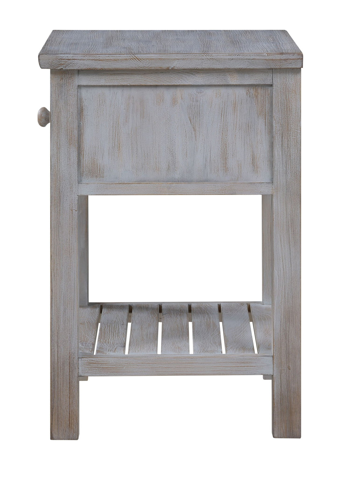 Geneva - 1 Drawer Nightstand With USB-A And USB-C Port - Distressed White