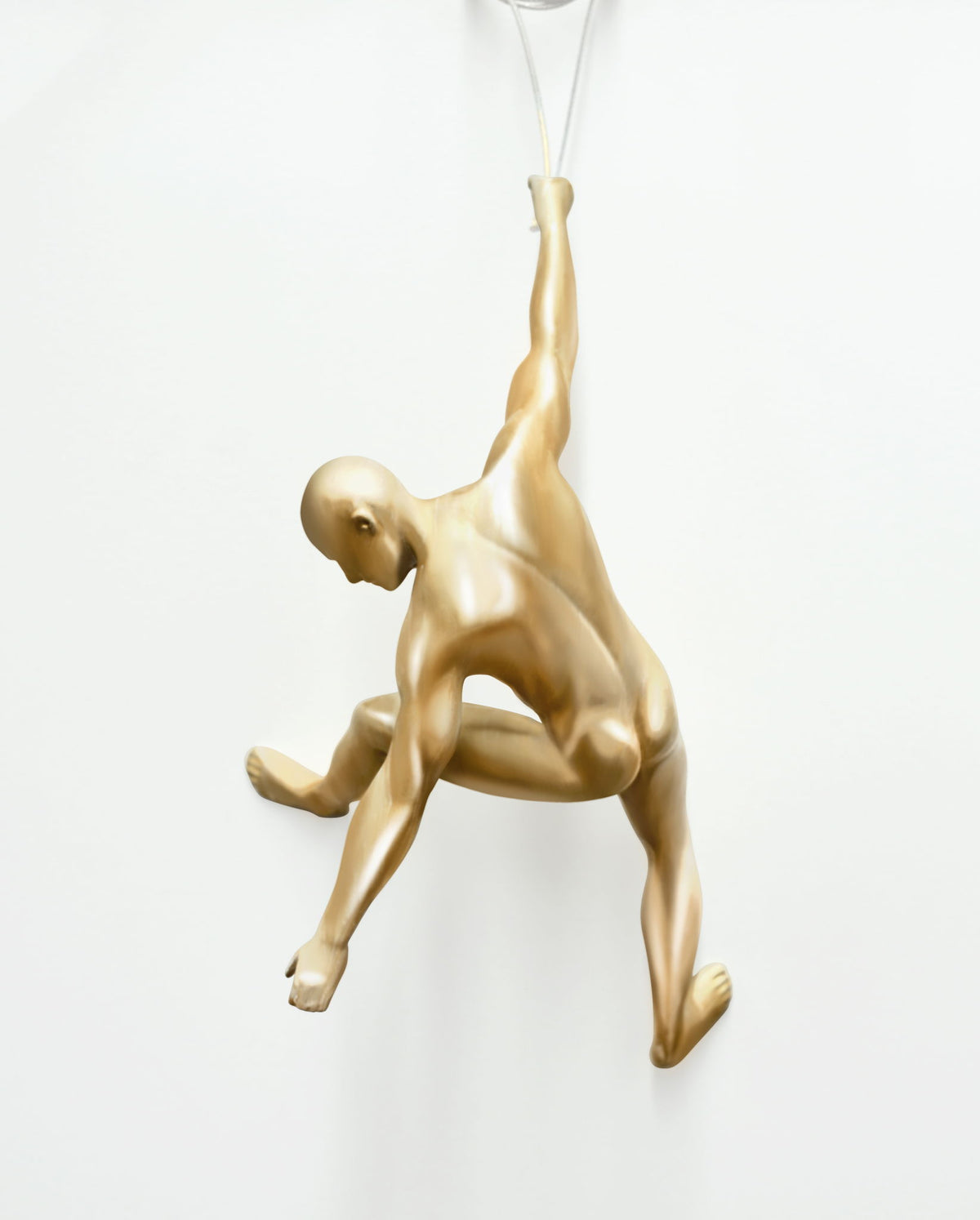 Radiant Climber Pose - 7" x 13" Sculpture - Gold