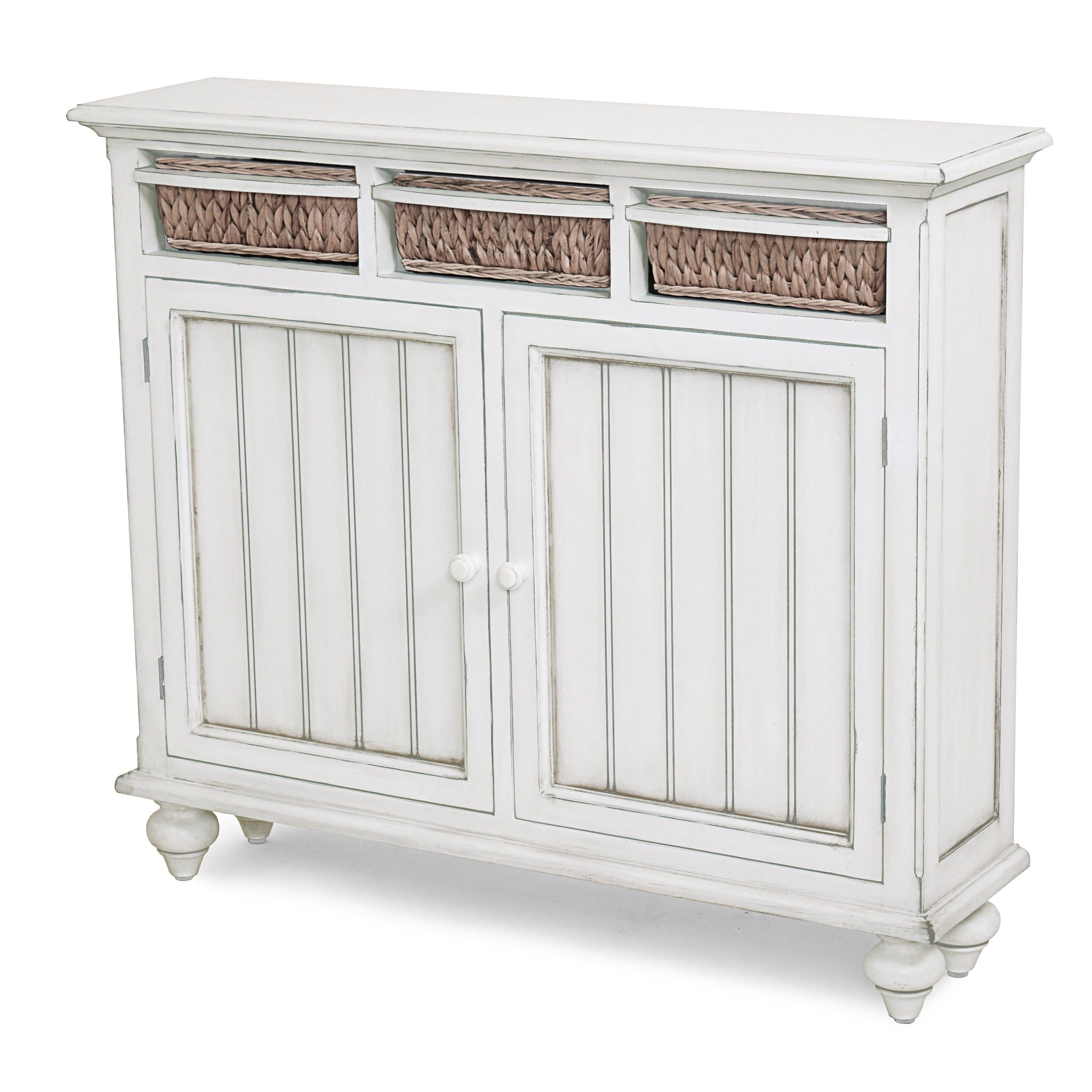Monaco - Entry Cabinet With Baskets - Blanc