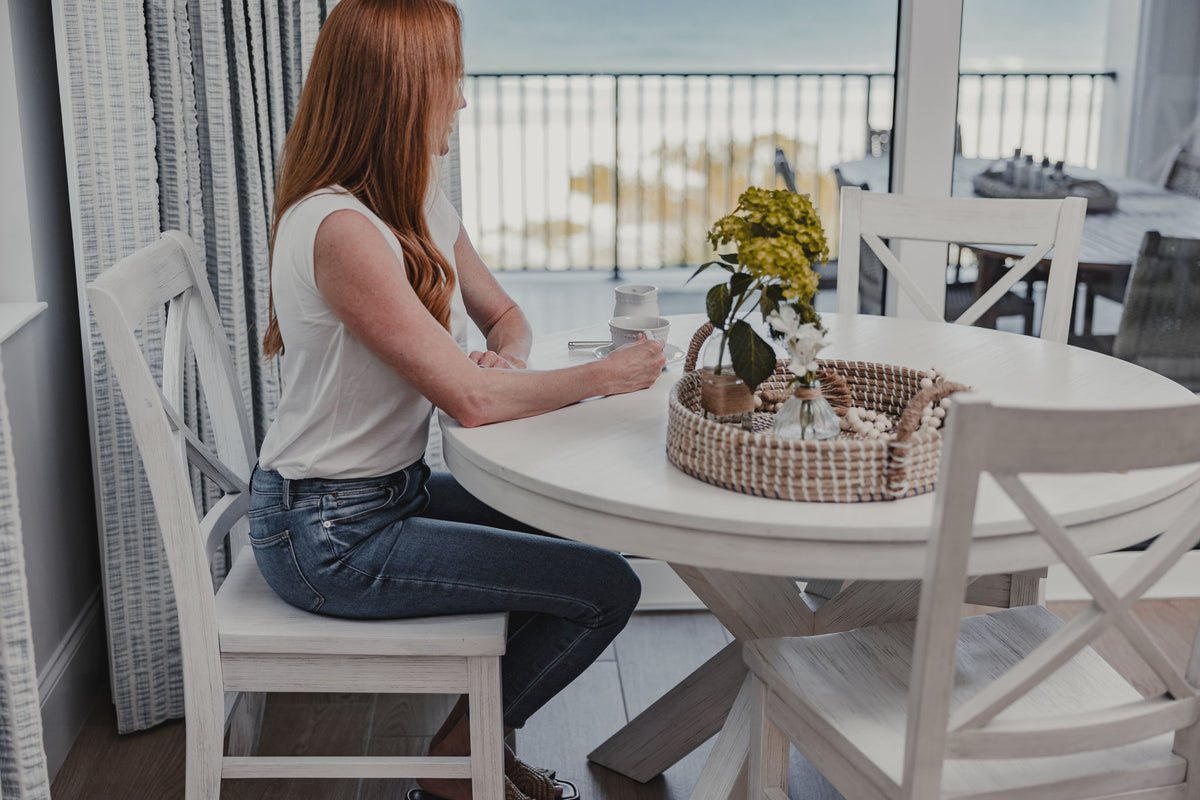 Surfside - X-Back Dining Chair (Set of 2) - Weathered White