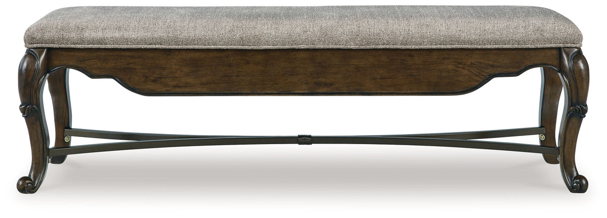Maylee - Upholstered Storage Bench - Dark Brown
