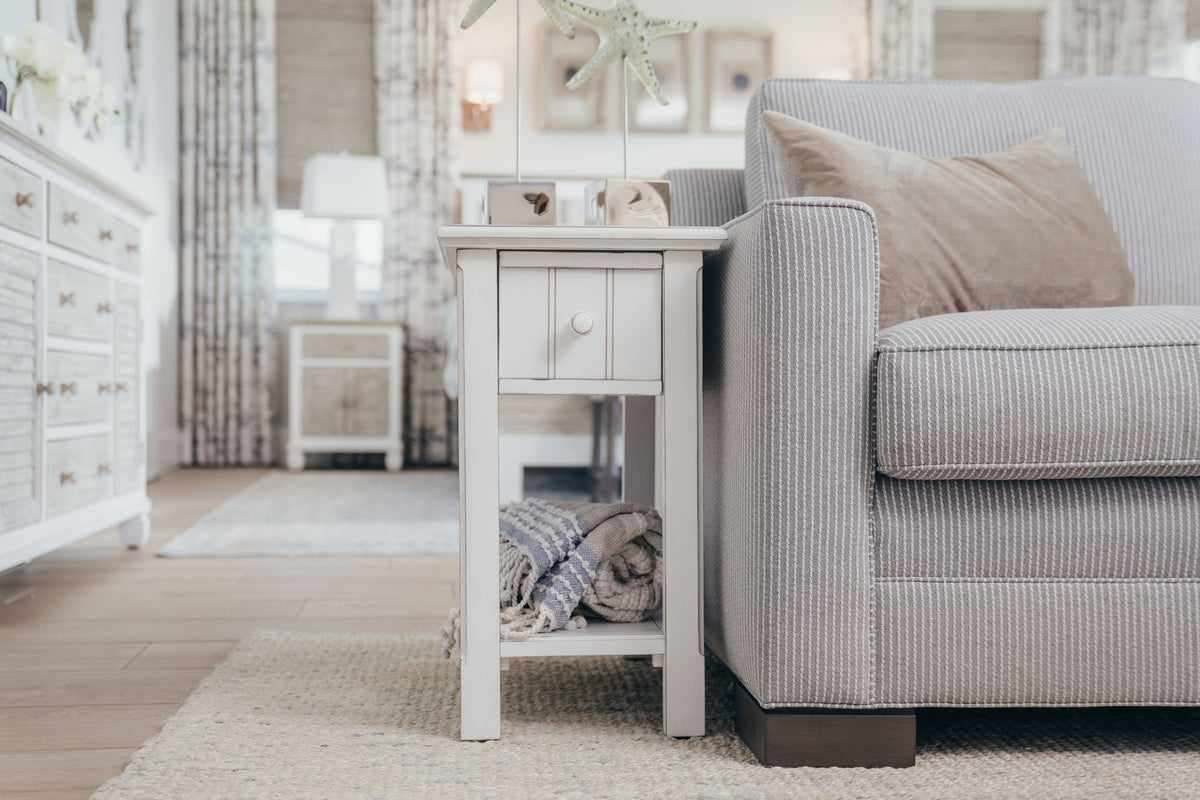 Monaco - Chairside Table - Blanc