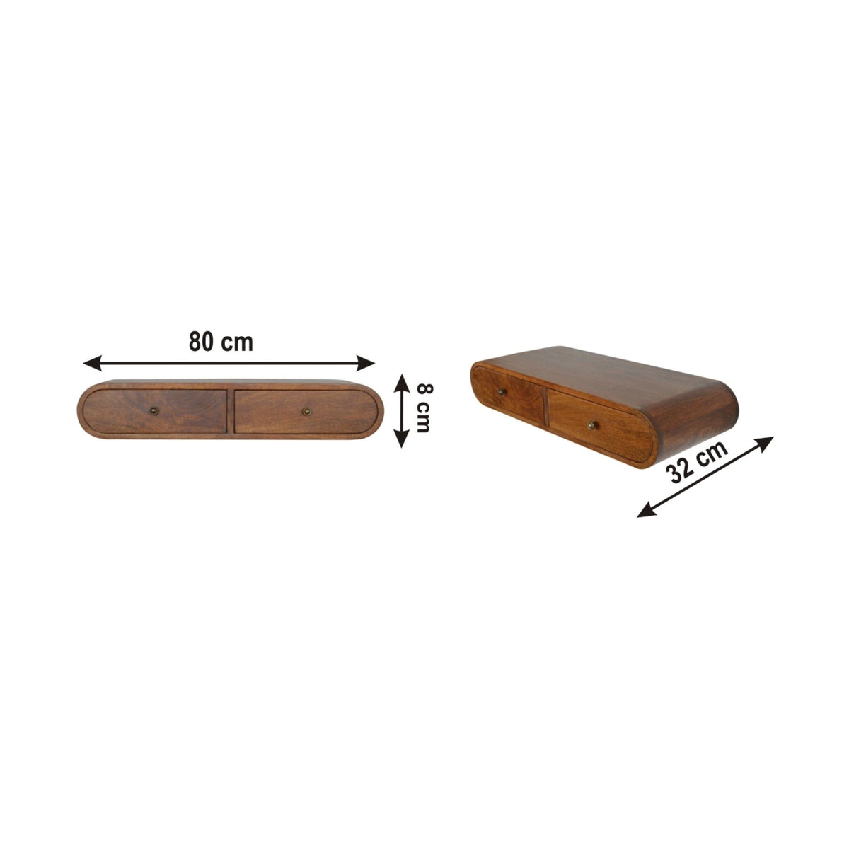 London - Floating Console - Chestnut
