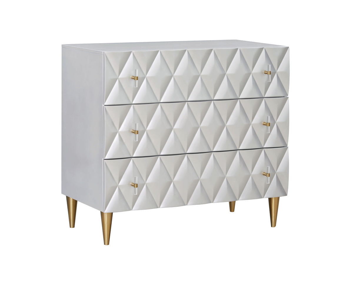 Anson - Console Cabinet - Champagne / Silver