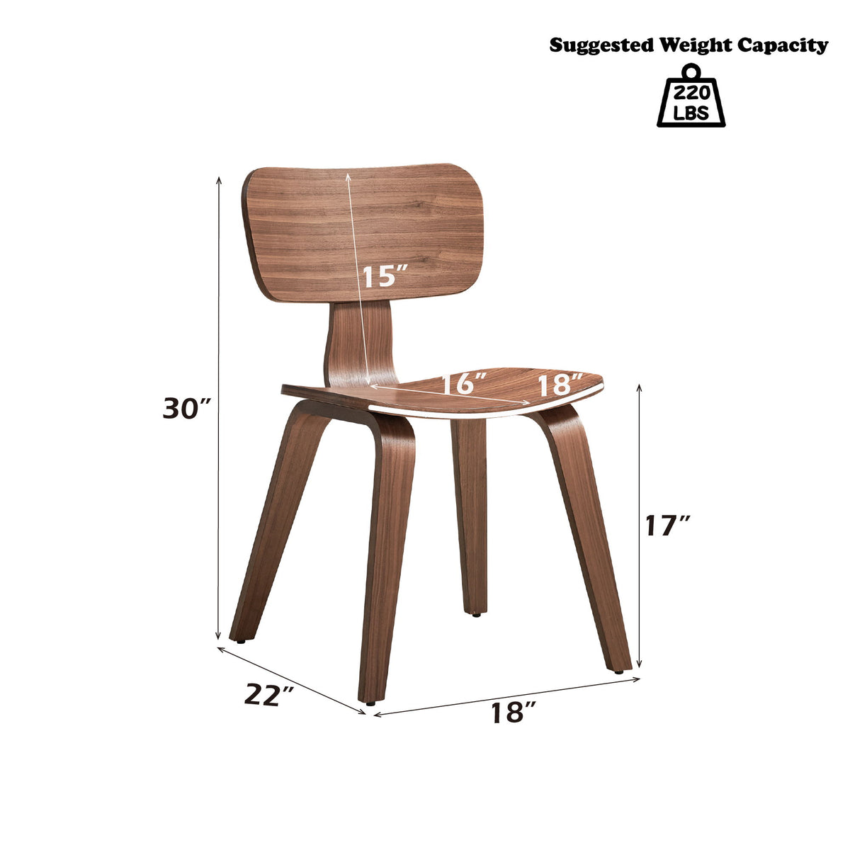 Casson - Side Chair (Set of 2) - Walnut