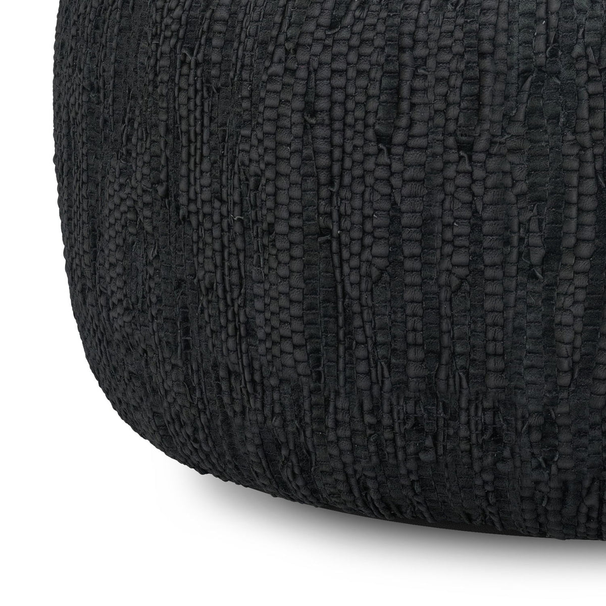 Fredrik - Round Pouf - Black