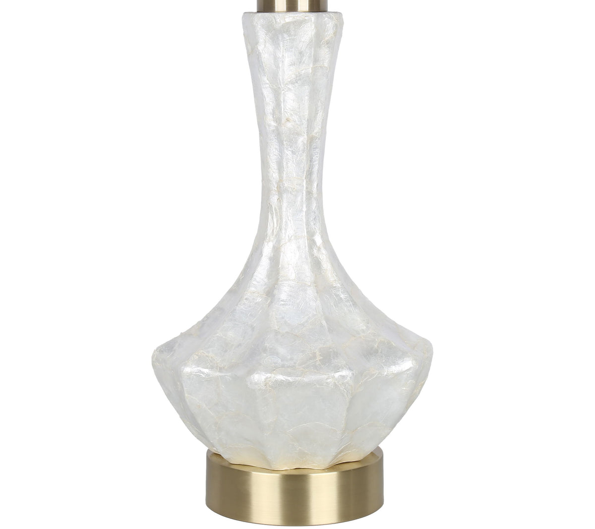 Crystal Shell Capiz Shell & Metal Table Lamp (Set of 2) - White Shell / Soft Gold