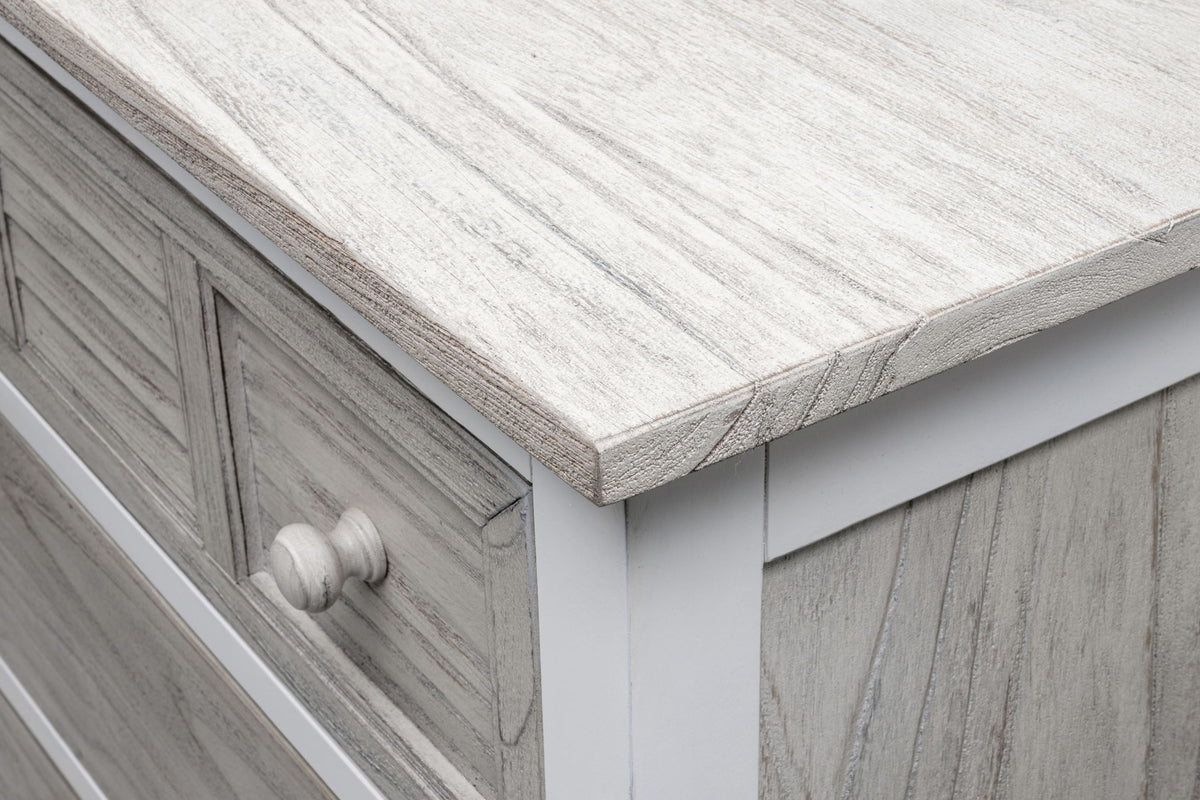 Islamorada - 5 Drawer Chest - Dapple Gray / Blanc