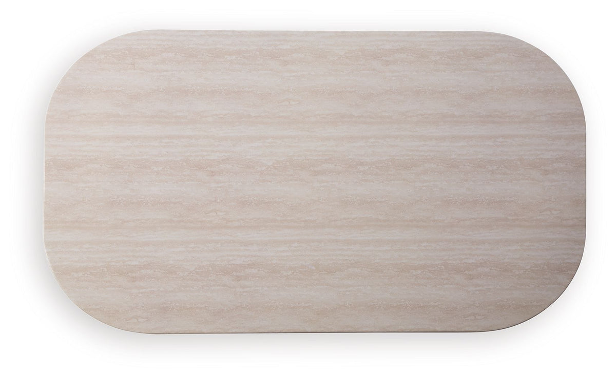 Dolan Creek - Rectangular Cocktail Table - Beige / Brown