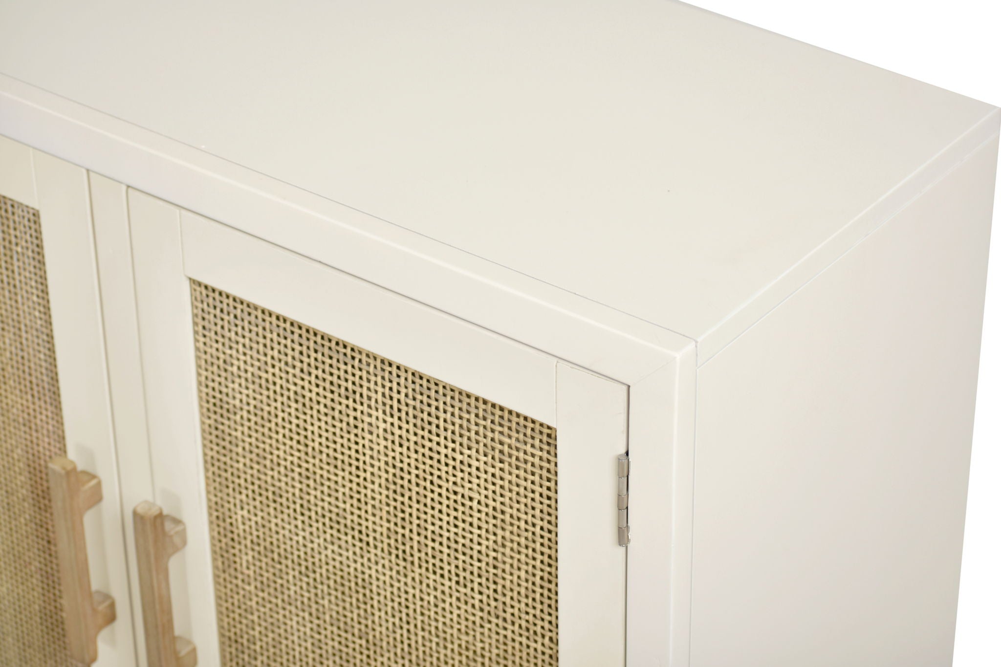 Venice - 4-Door Credenza - White / Natural