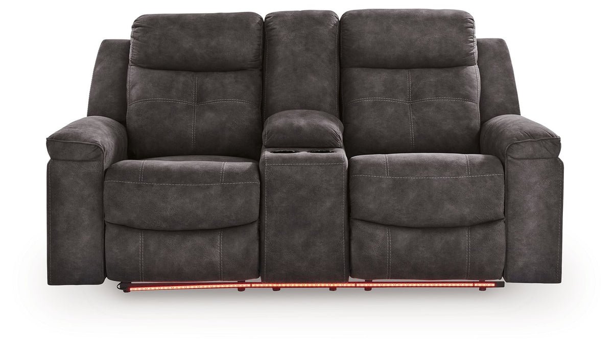 Brysonview - Double Reclining Loveseat With Console - Charcoal