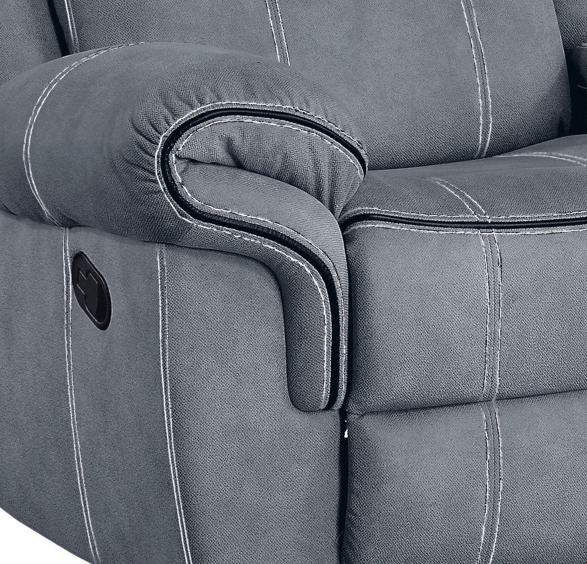 Zubaida - Two Tone Recliner Loveseat With USB Port Console