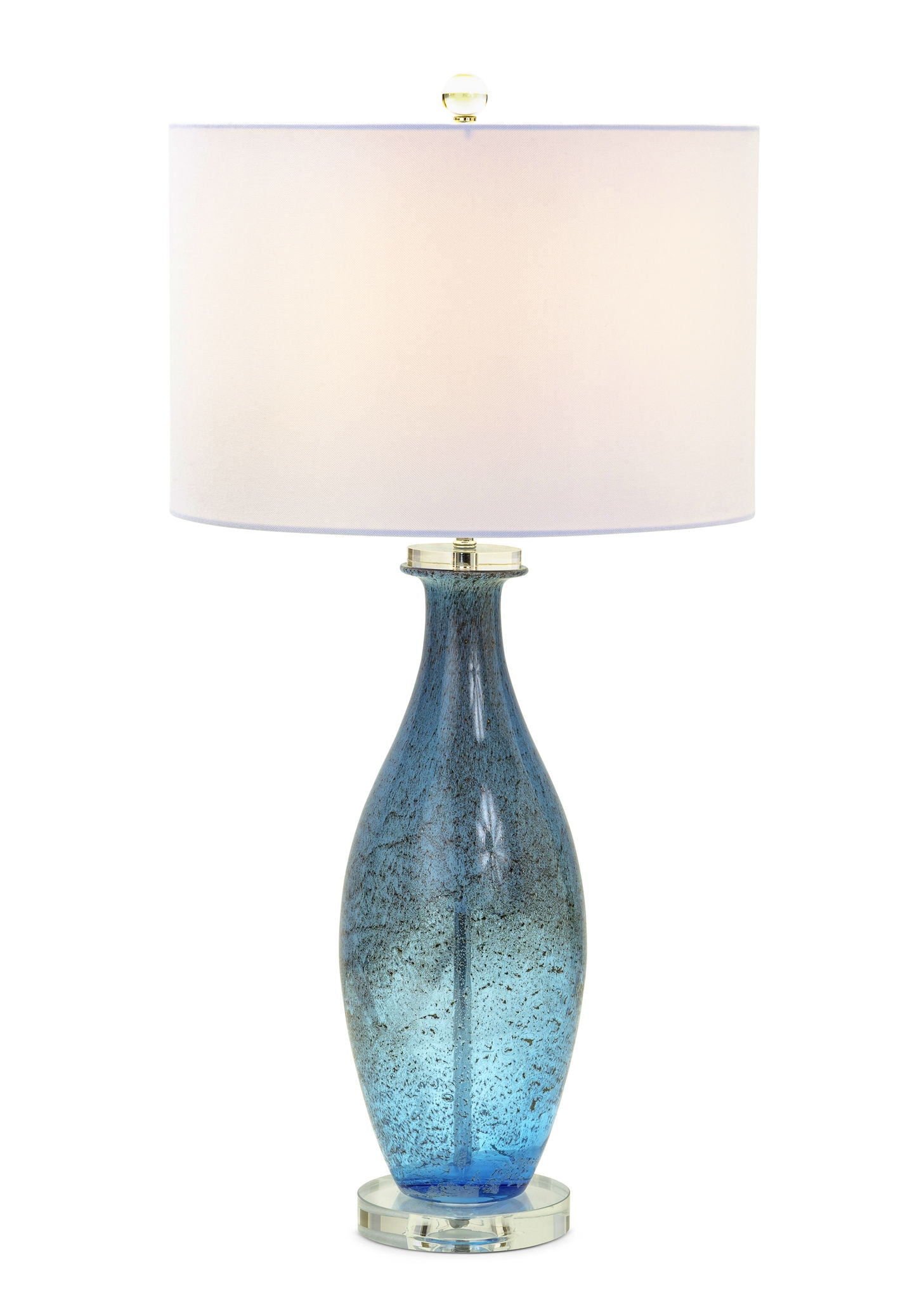 Everly - Art Glass With Crystal Base (Set of 2) - Blue Tone