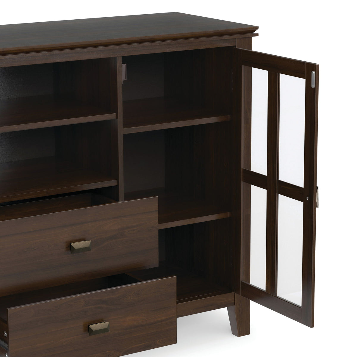 Artisan - Tall TV Media Stand - Natural Aged Brown