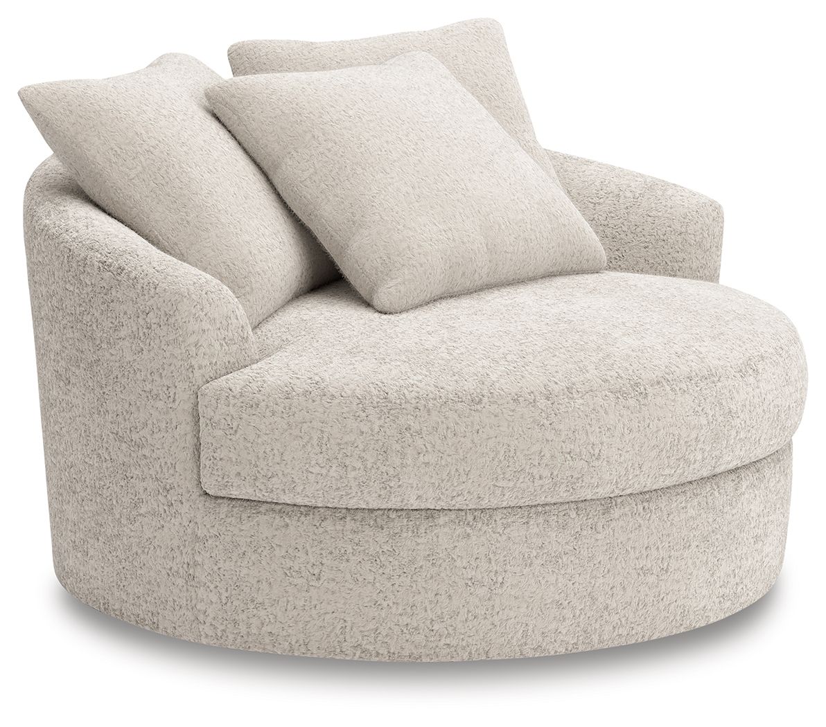 Cuddle Plush - 3 Pc. - 3-Piece Sectional, Chair And Ottoman - Arctic