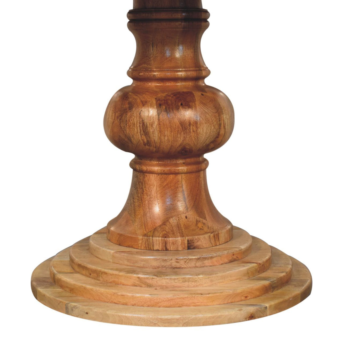 Round Turned Dining Table - Oak