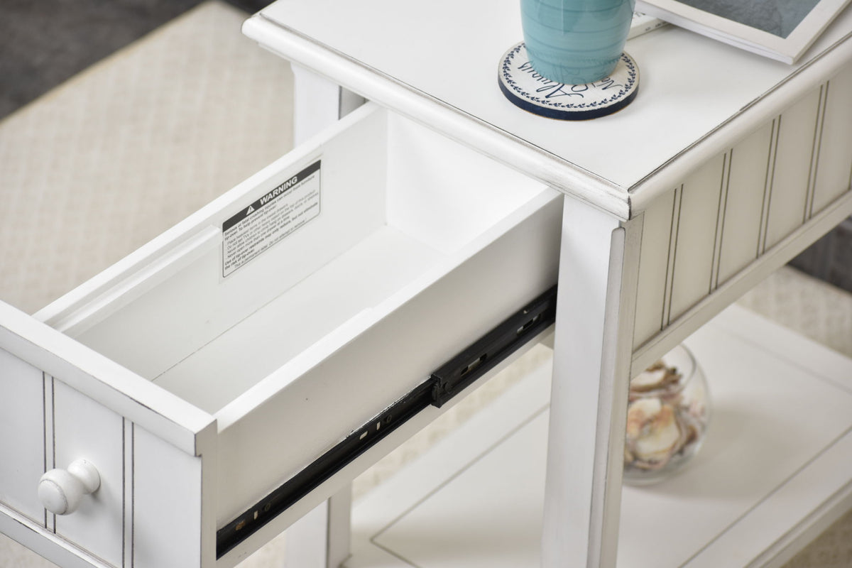 Monaco - Chairside Table - Blanc