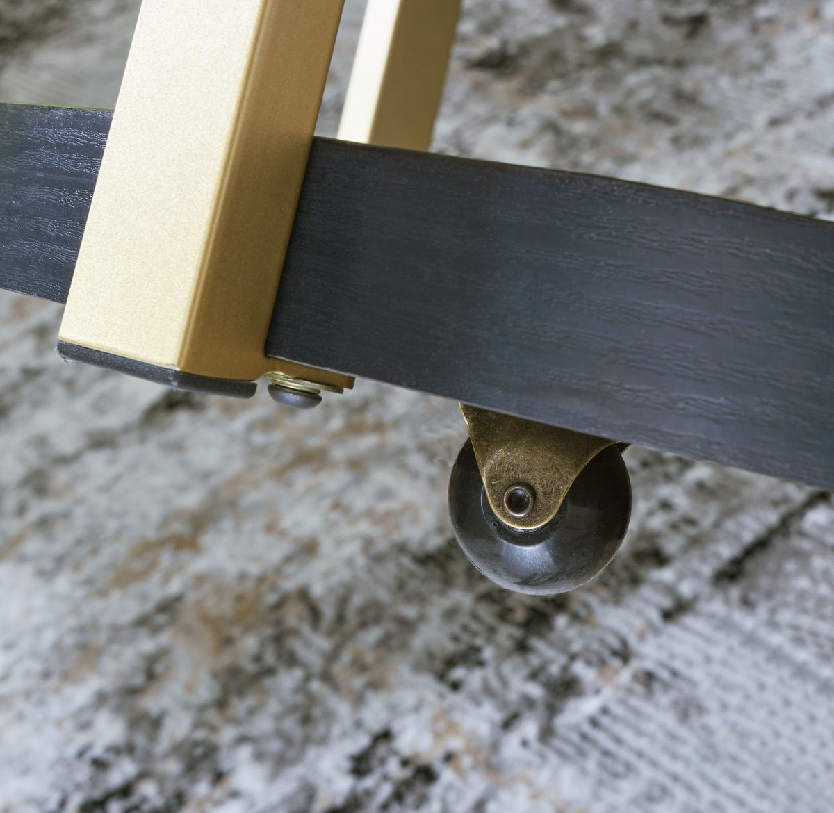Shylore - Occasional Table Set (Set of 3) - Black / Brass Finish