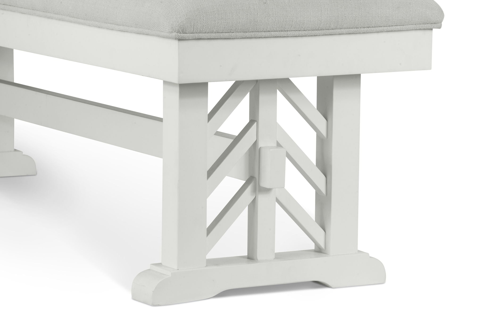 Miramar - Upholstered Bench - Stark White / Sand