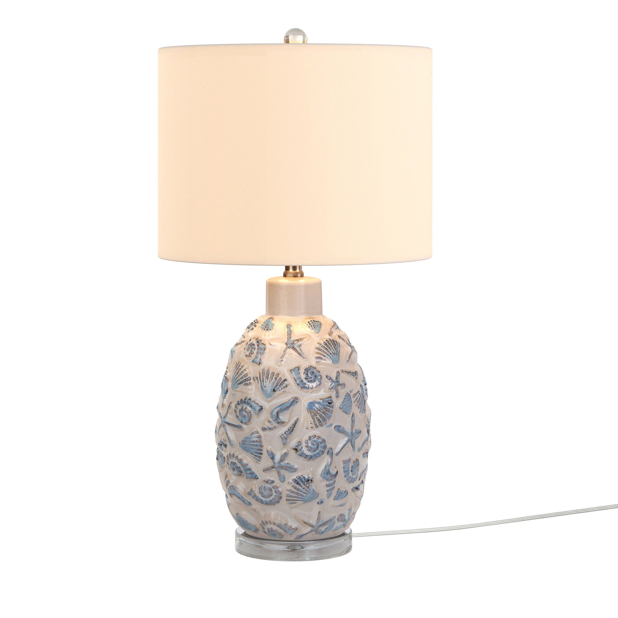 Jenny - Ceramic Table Lamp (Set of 2) - White / Blue