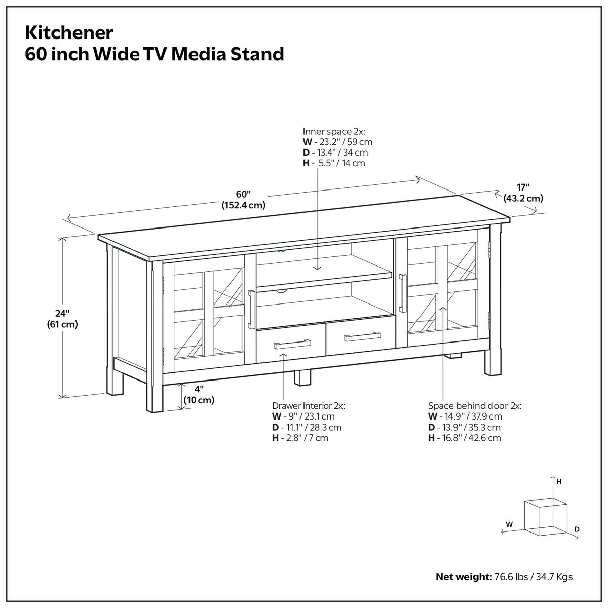 Kitchener - Handcrafted TV Media Stand